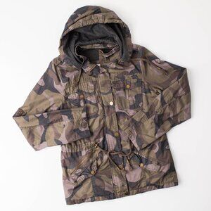 Snobbish Collection Women's‎ Large Green Camo Jacket Coat Lined Zipper